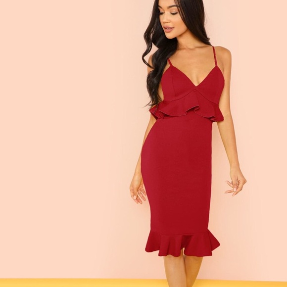 mermaid style midi dress